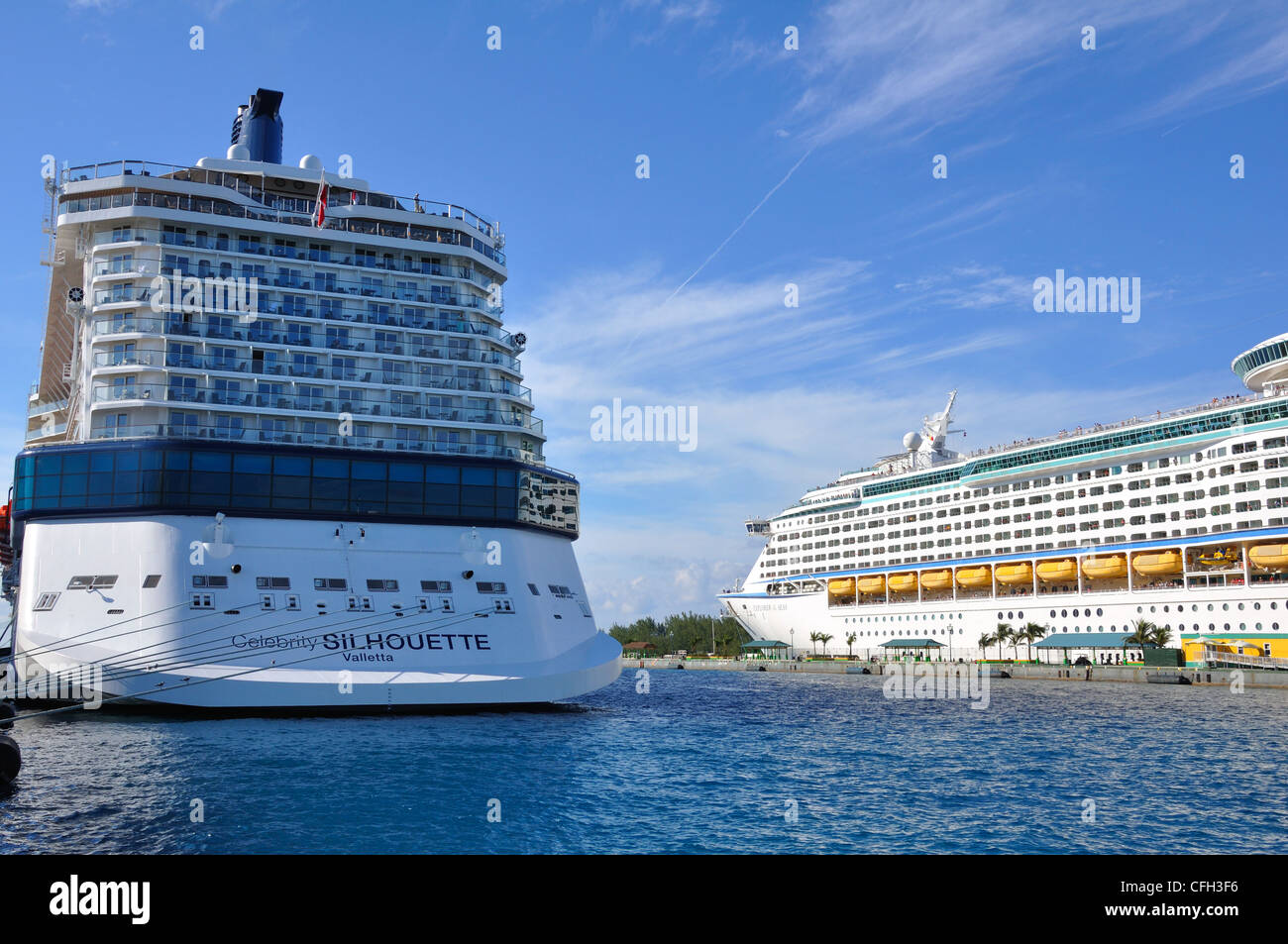 Cruise ships docked in Nassau, Bahamas Stock Photo Alamy