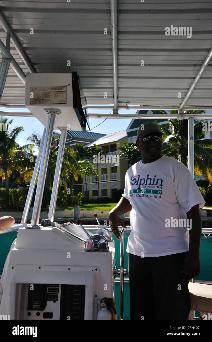 Freeport, Bahamas captain of tour boat Stock Photo Alamy