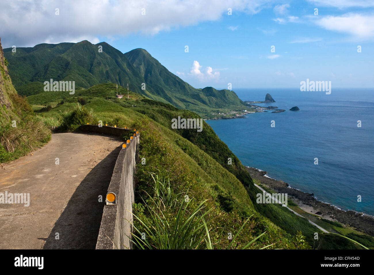 View of the dramatic coastal landscape of Lanyu (Orchid Island), Taiwan Stock Photo