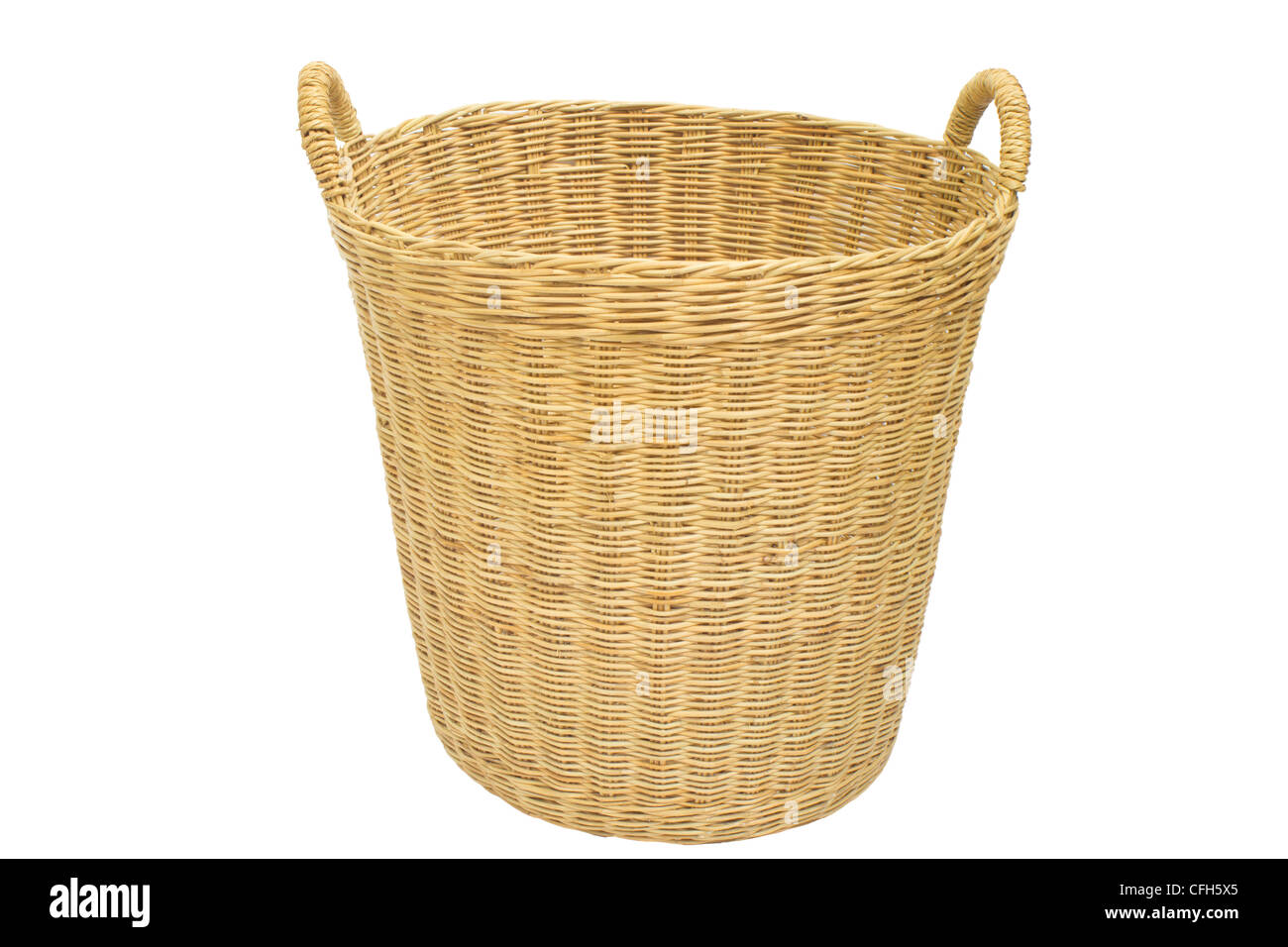 wicker basket isolated on white background Stock Photo - Alamy