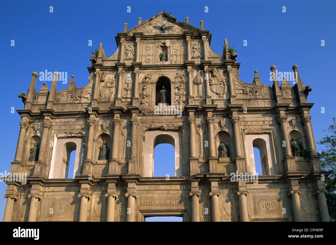 China, Macau, Ruins of St.Paul's Church Stock Photo