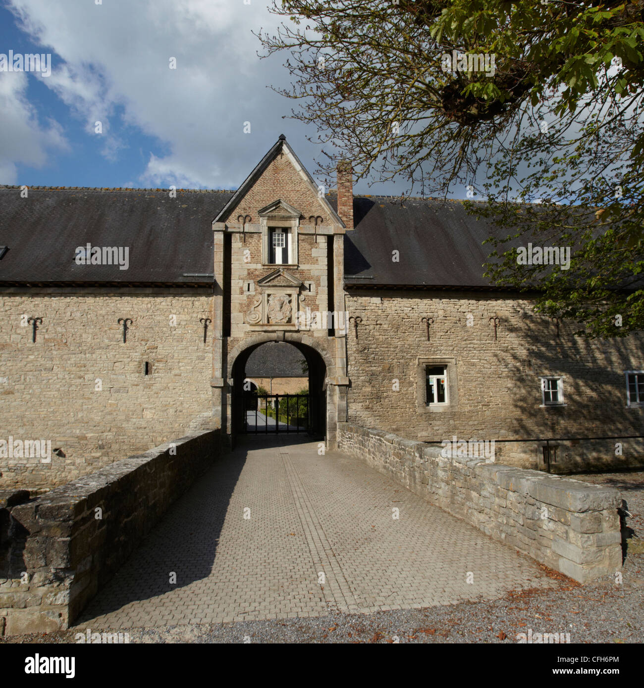 Belgium, Namur Province, Lavaux-Ste-Anne, Fortified Castle Stock Photo