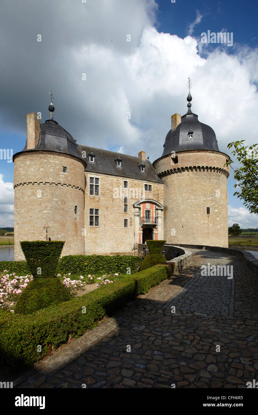 Belgium, Namur Province, Lavaux-Ste-Anne, Fortified Castle Stock Photo