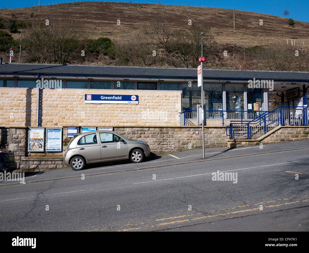 Greenfield Railway Station, Greenfield, Oldham, Lancashire, England, UK
