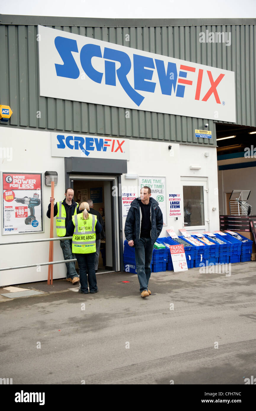 A branch of the builders suppliers and merchants SCREWFIX, UK Stock Photo