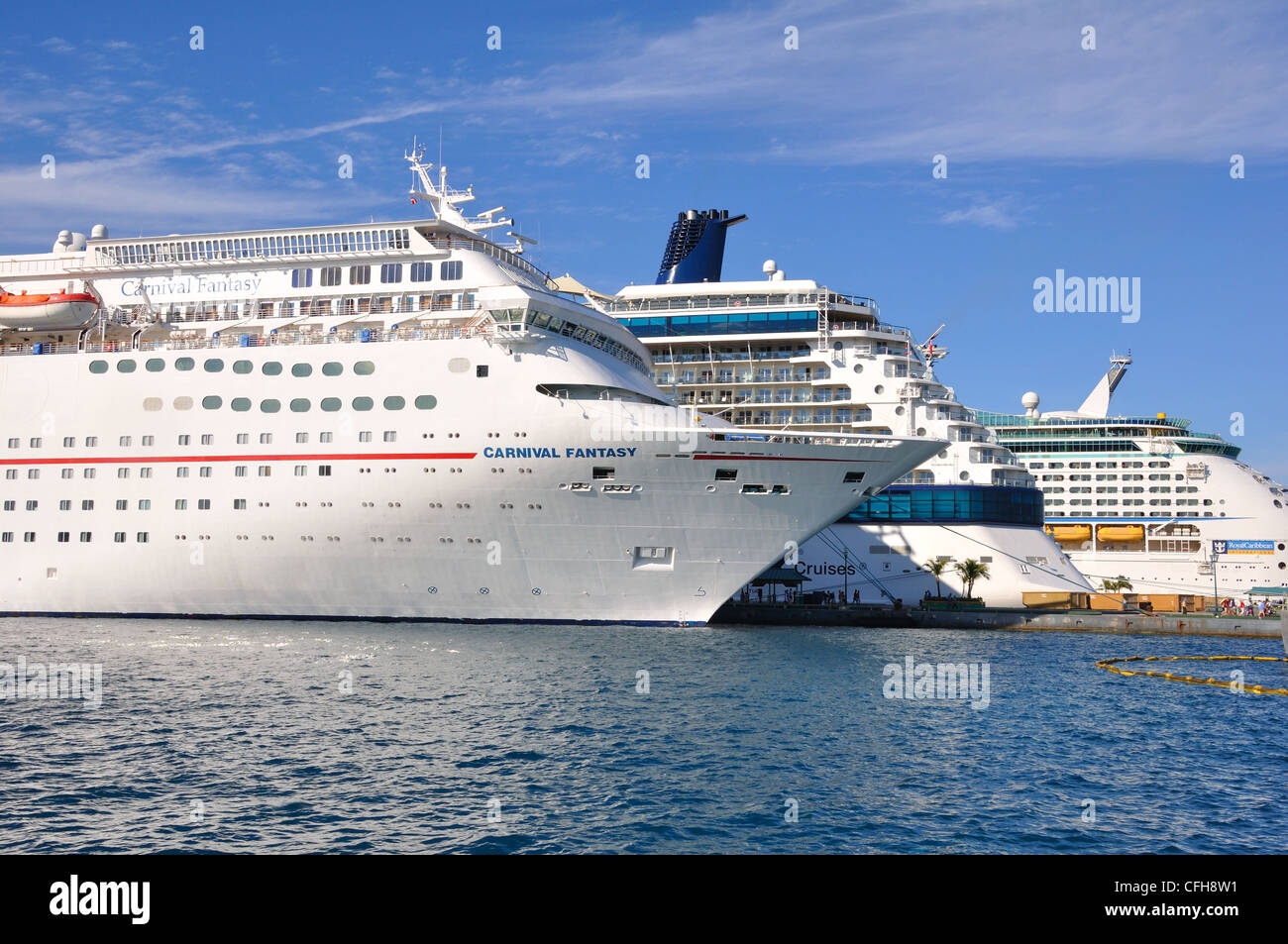 Cruise ships docked in Nassau, Bahamas Stock Photo Alamy