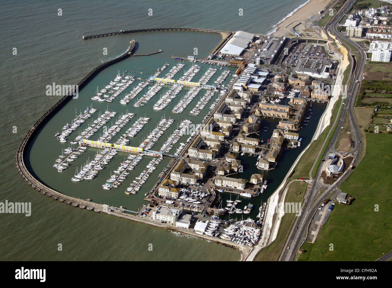 Aerial image of Brighton Marina, Sussex Stock Photo Alamy