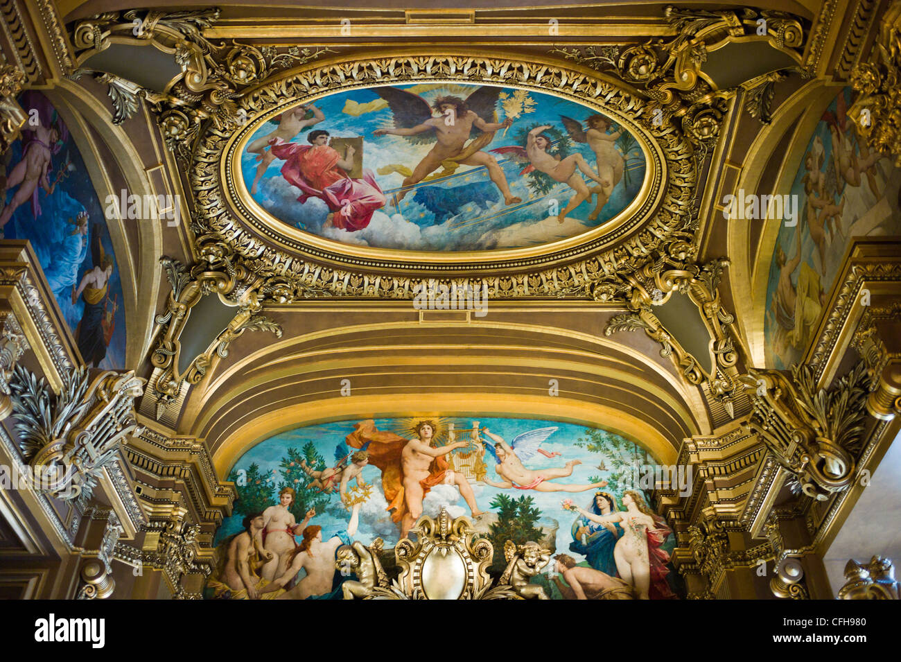 France, Paris, Opéra Palais Garnier, the ceiling Stock Photo
