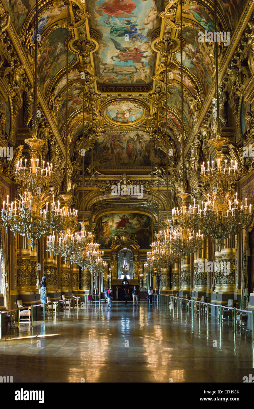 France Paris Grand Foyer With Ceiling Painting By Paul