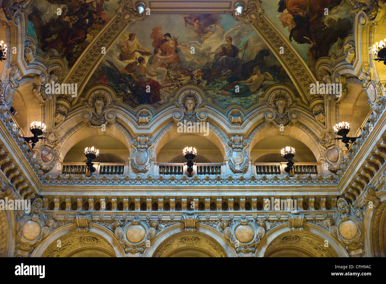 France, Paris, Opéra Palais Garnier, the ceiling Stock Photo