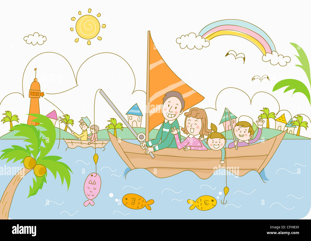 https://c8.alamy.com/comp/CFHB30/the-family-fishing-on-the-boat-CFHB30.jpg