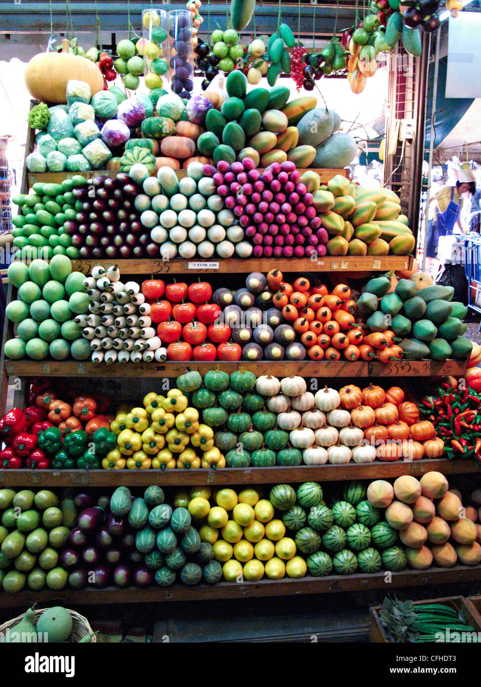 Fruit and vegetable display in a market Stock Photo Alamy