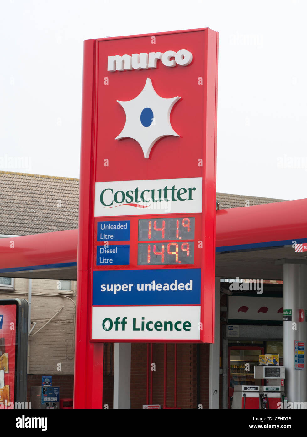 Blackfield petrol station 14th March 2012 Stock Photo