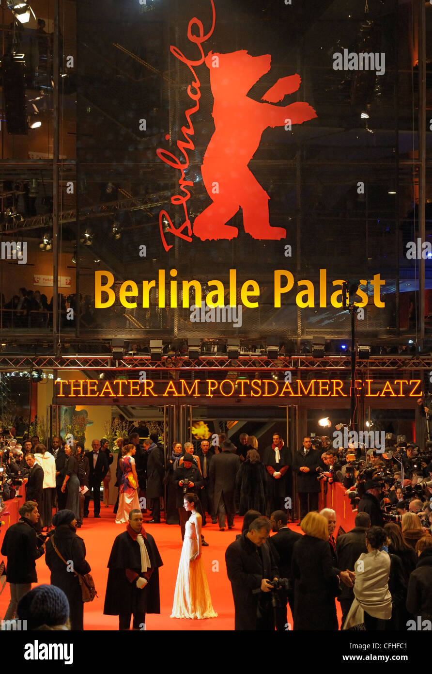 Red carpet at the Berlinale, International Film Festival, Berlinale Palast on Potsdamer Platz square, Berlin, Germany, Europe Stock Photo