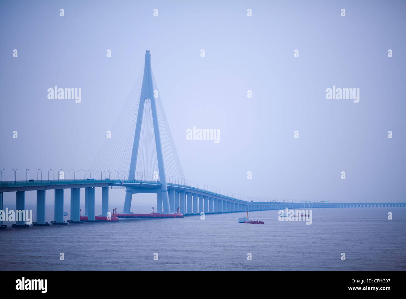 Hangzhou bridge in China Stock Photo
