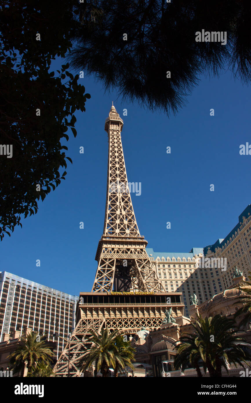 the eiffel tower at the Paris hotel and casino,las vegas,usa Stock Photo