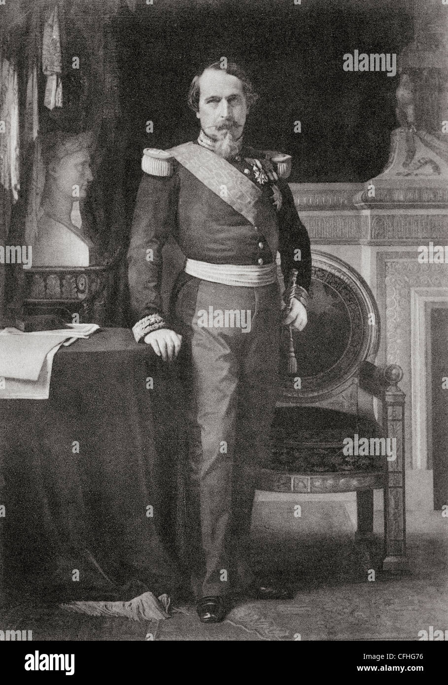 Louis-Napoléon Bonaparte, 1808 – 1873. President of  French Second Republic and as Napoleon III, ruler of Second French Empire. Stock Photo