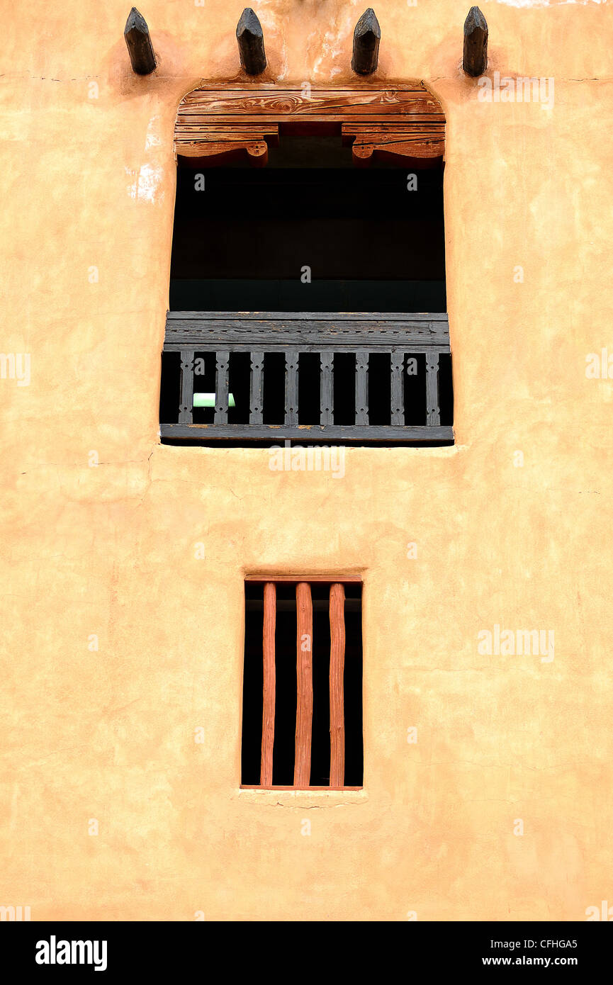 Adobe Building Windows Photograph of windows in an adobe building located in Santa Fe, New ...