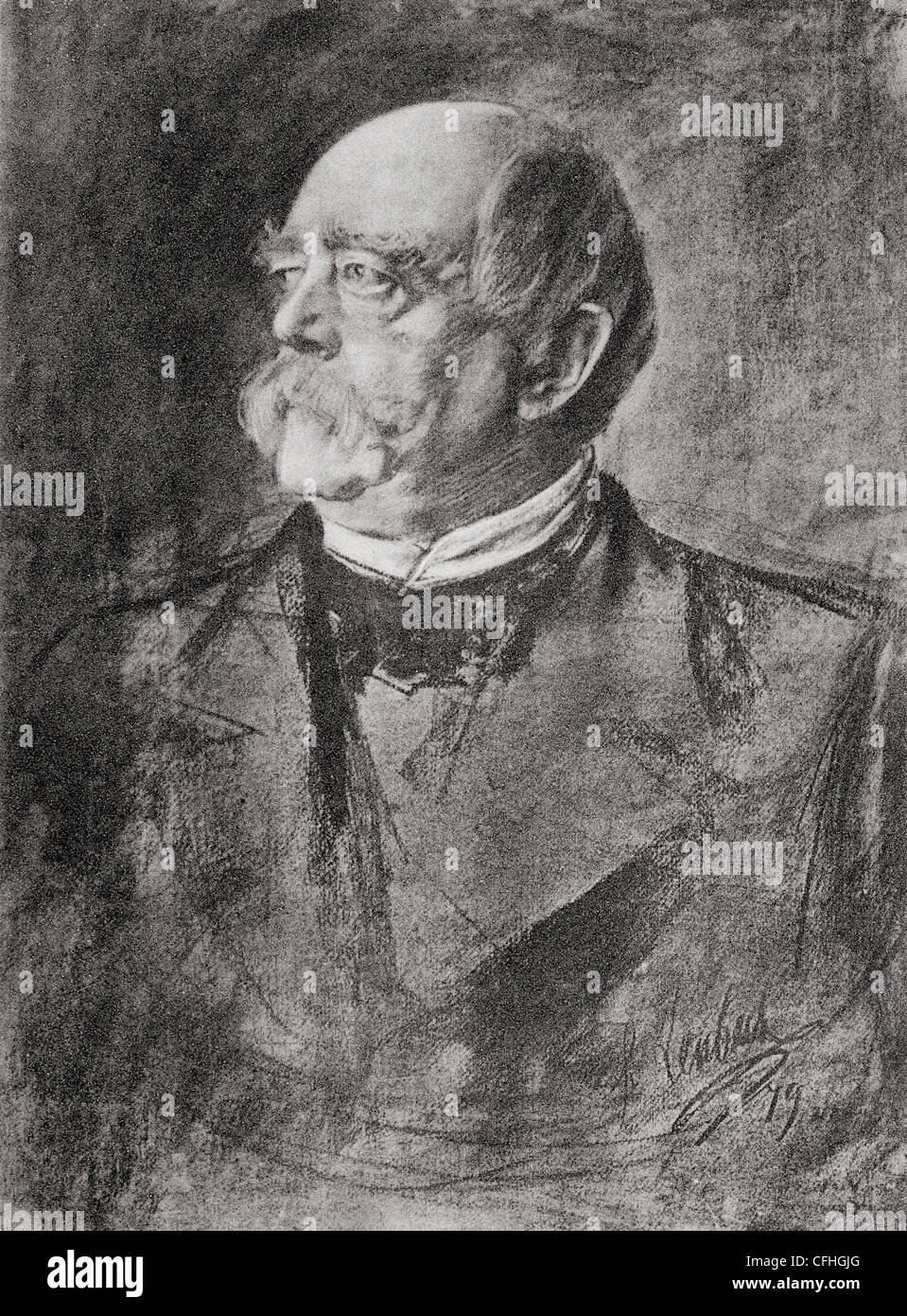 Otto Eduard Leopold, Prince of Bismarck, Duke of Lauenburg, 1815 – 1898, aka Otto von Bismarck. Stock Photo
