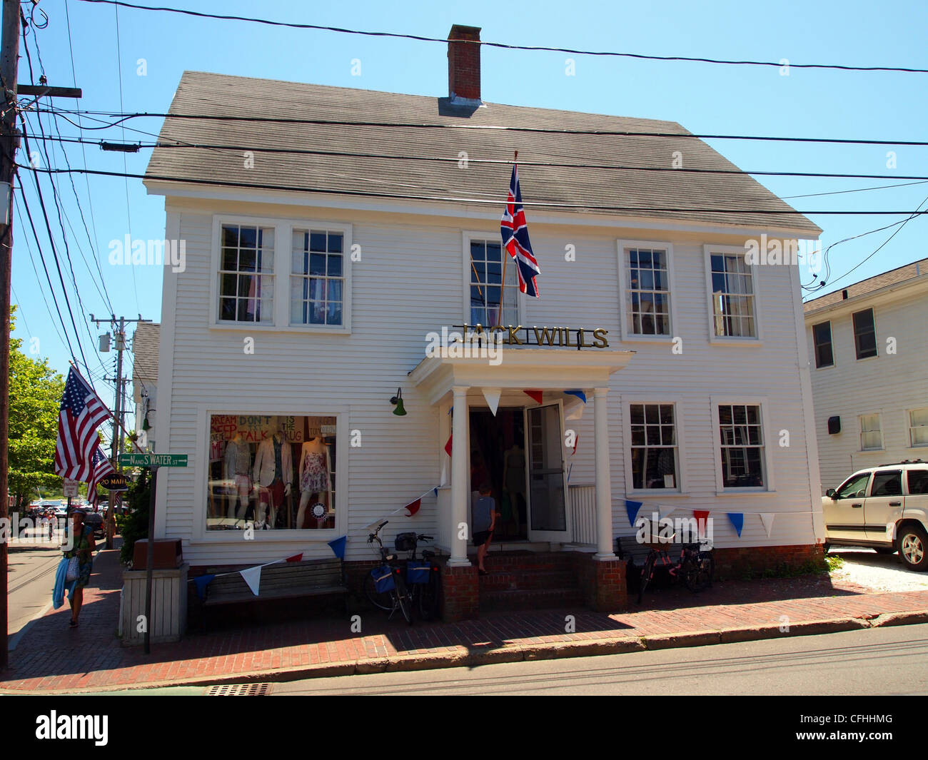 Successful British clothing company Jack Wills store in Edgartown, Marthas Vineyard, Cape Cod, USA Stock Photo