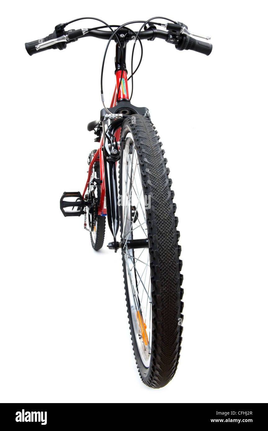 Cycle Objects object on white - new bicycle close up Stock Photo - Alamy