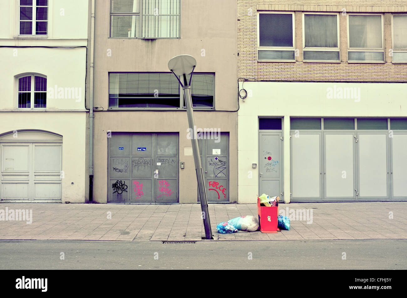 Urban street scene in Brussels, Belgium Stock Photo