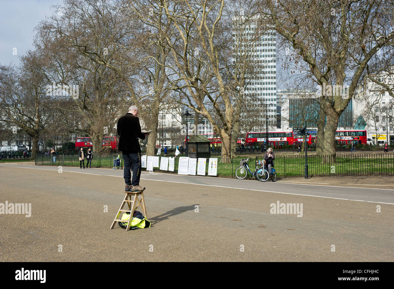 Speakers Corner at Hyde Park in London Stock Photo Alamy