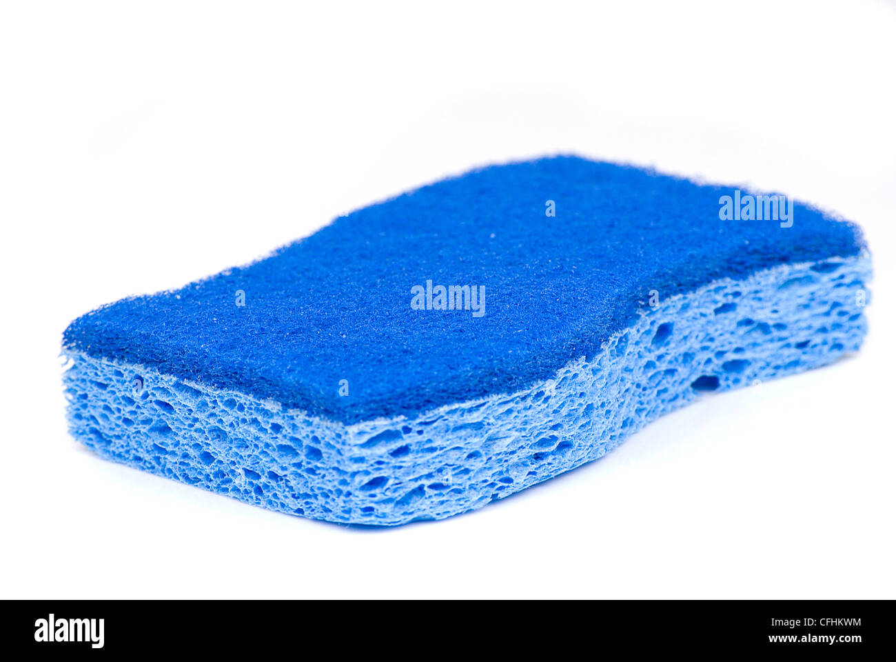 blue porous sponge isolated on white background Stock Photo Alamy