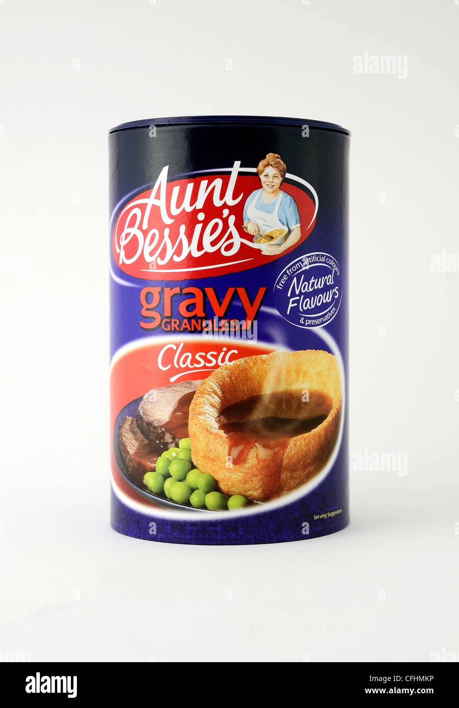 A pack of Aunt Bessies gravy granules Stock Photo