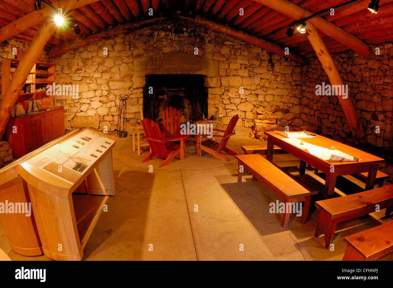 The interior of Parsons Memorial Lodge (National Historic Landmark