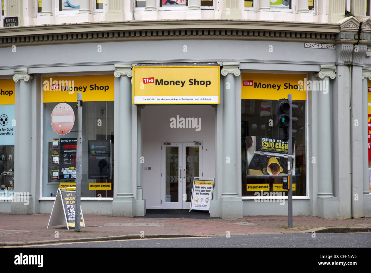 the money shop payday loans company retail office belfast northern ireland uk Stock Photo