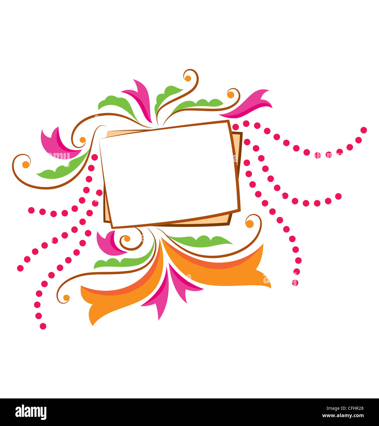 Decorative Swirls With Box For Information Great For Invitation