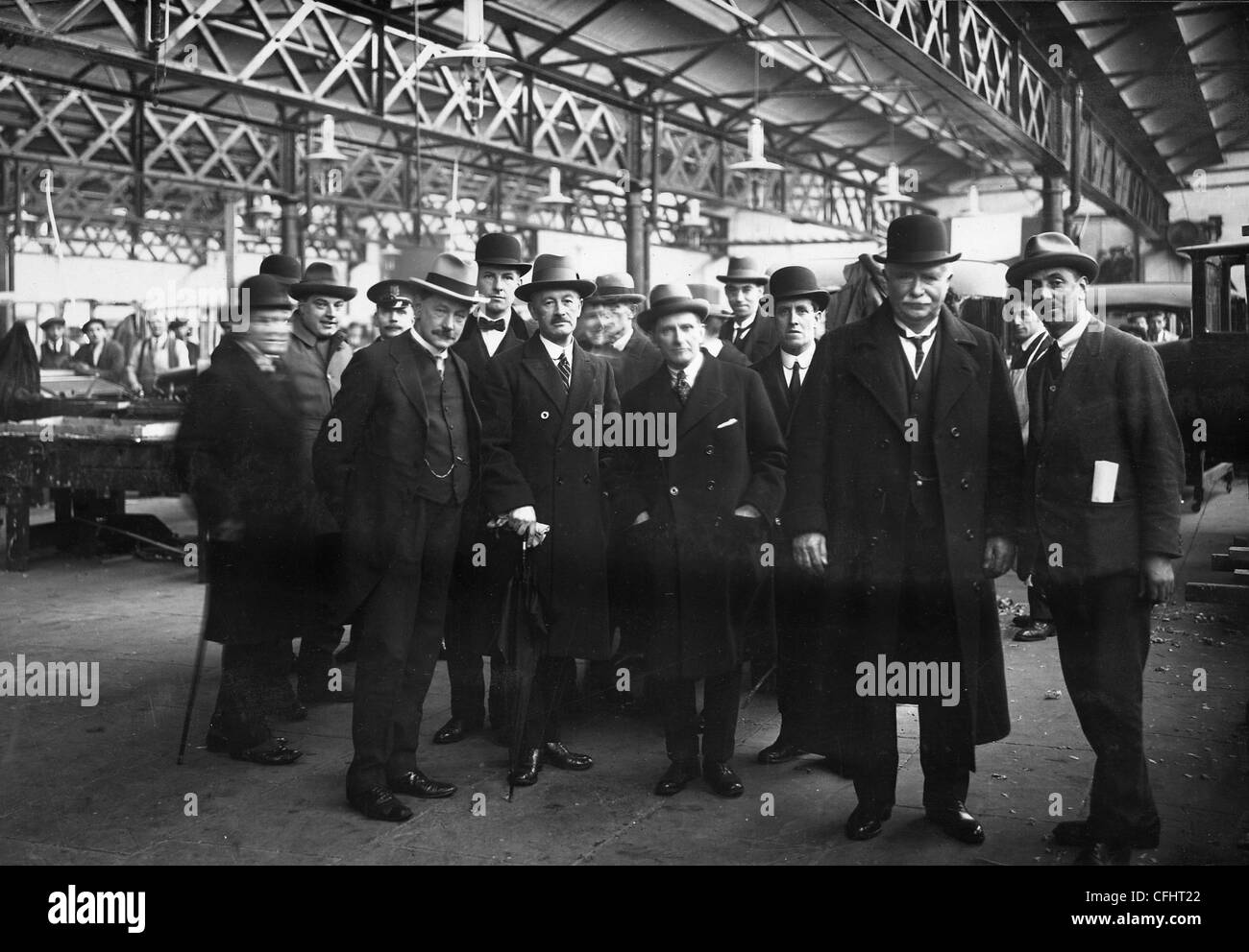 Prime Minister of New Zealand's Visit, Sunbeam Motor Car Company, Wolverhampton, 13 Dec 1923. Stock Photo