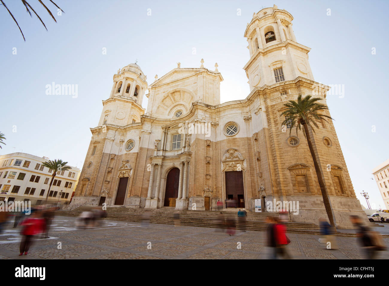 Wonderful cathedral of neoclassical style of ancient city of Cadiz