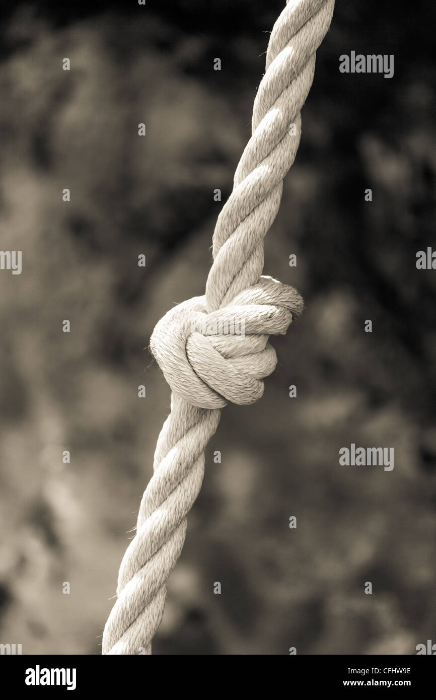 Knot in a rope, conceptual symbol Stock Photo Alamy