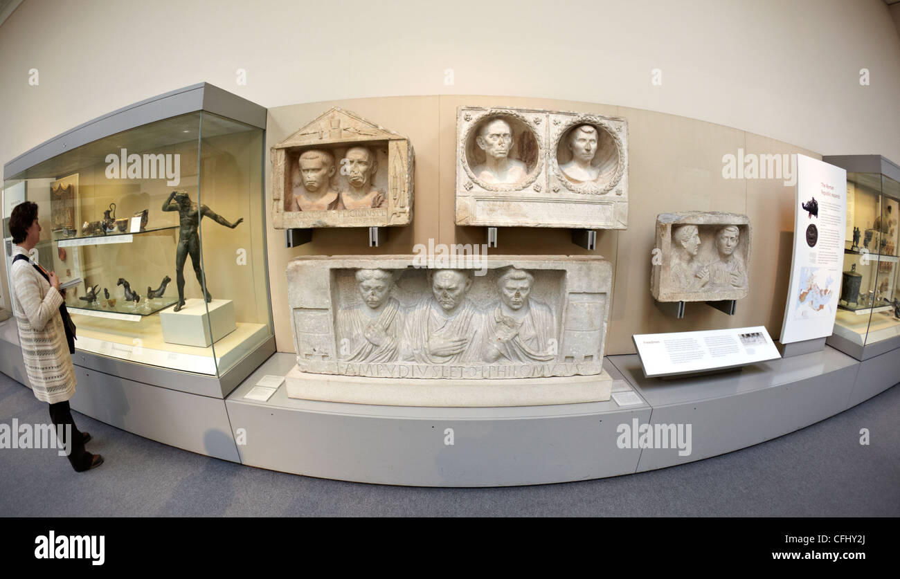 Roman Funeral Portraits British Museum London UK Stock Photo