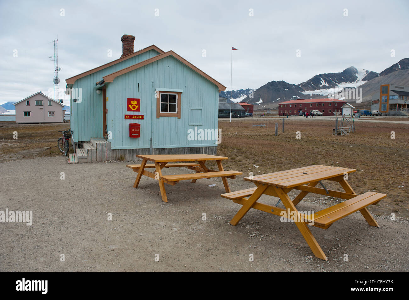 The world's most northerly Post Office at NY Alesund, Spitzbergen. Stock Photo