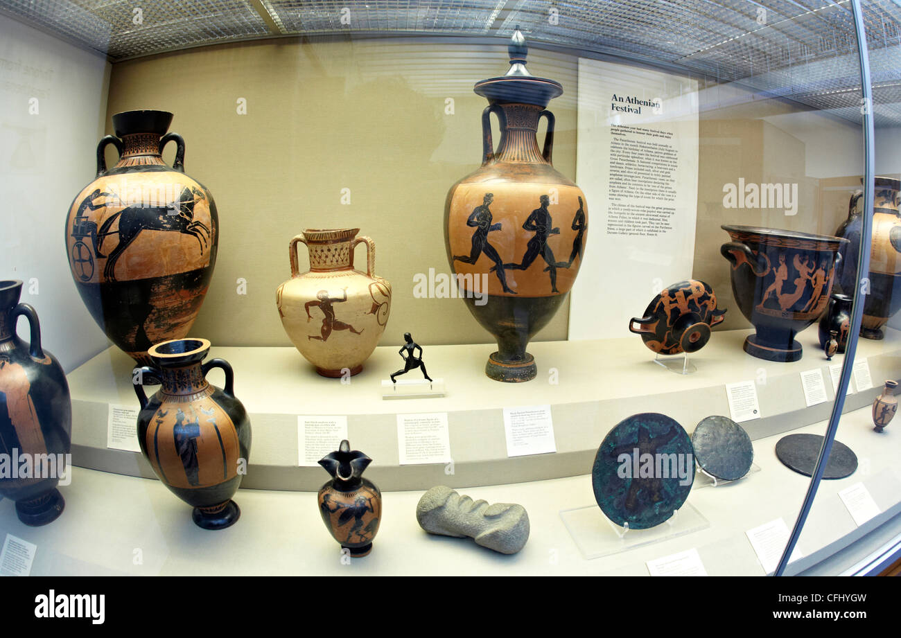 Greek Pottery British Museum London UK Stock Photo Alamy