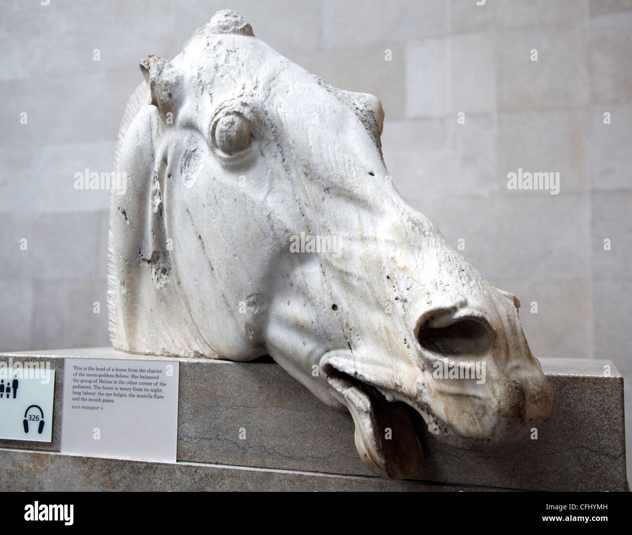 Horses Head Part Of The Parthenon Frieze The British Museum London UK Europe Stock Photo
