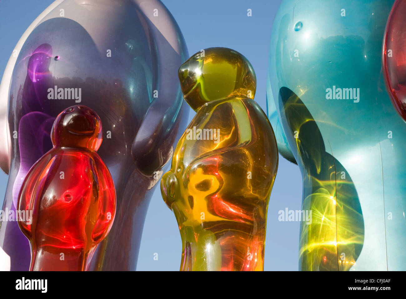 Jelly Baby family public artwork sculpture by artist Mauro Perucchetti