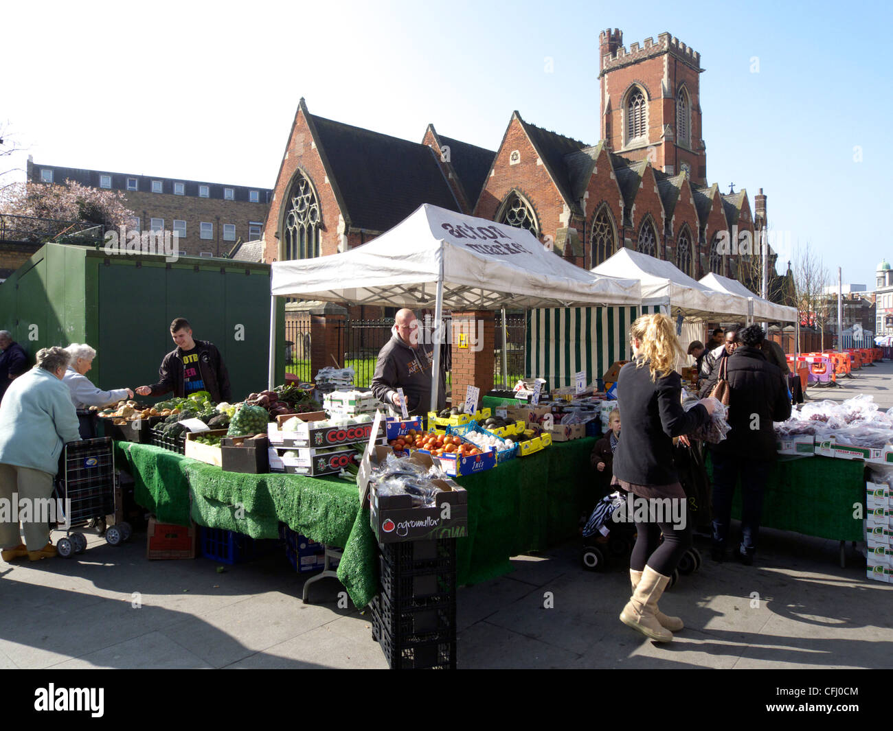 united kingdom west london acton the weekly market in crown street