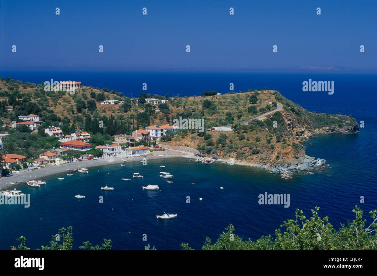 Bay on the East Coast of the Peloponnese Stock Photo