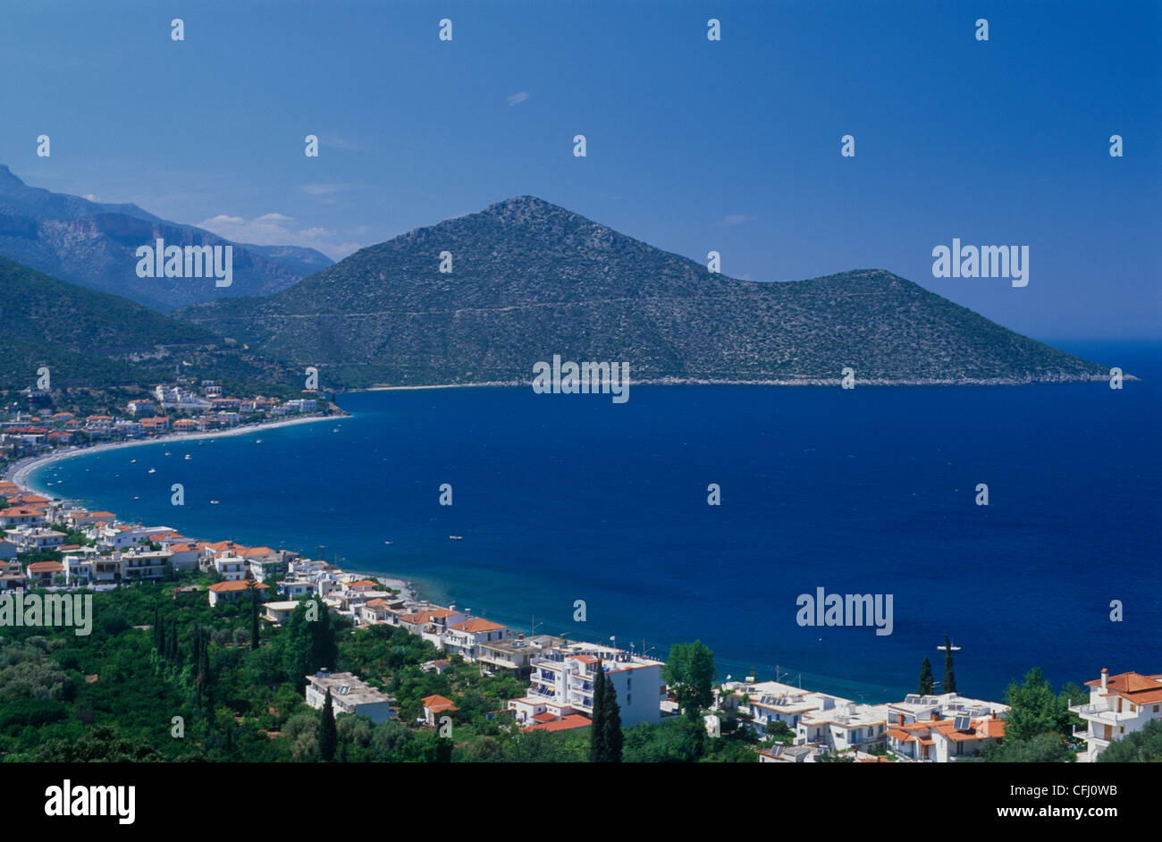 Bay at the Eastern Coast of the Peloponnese Stock Photo