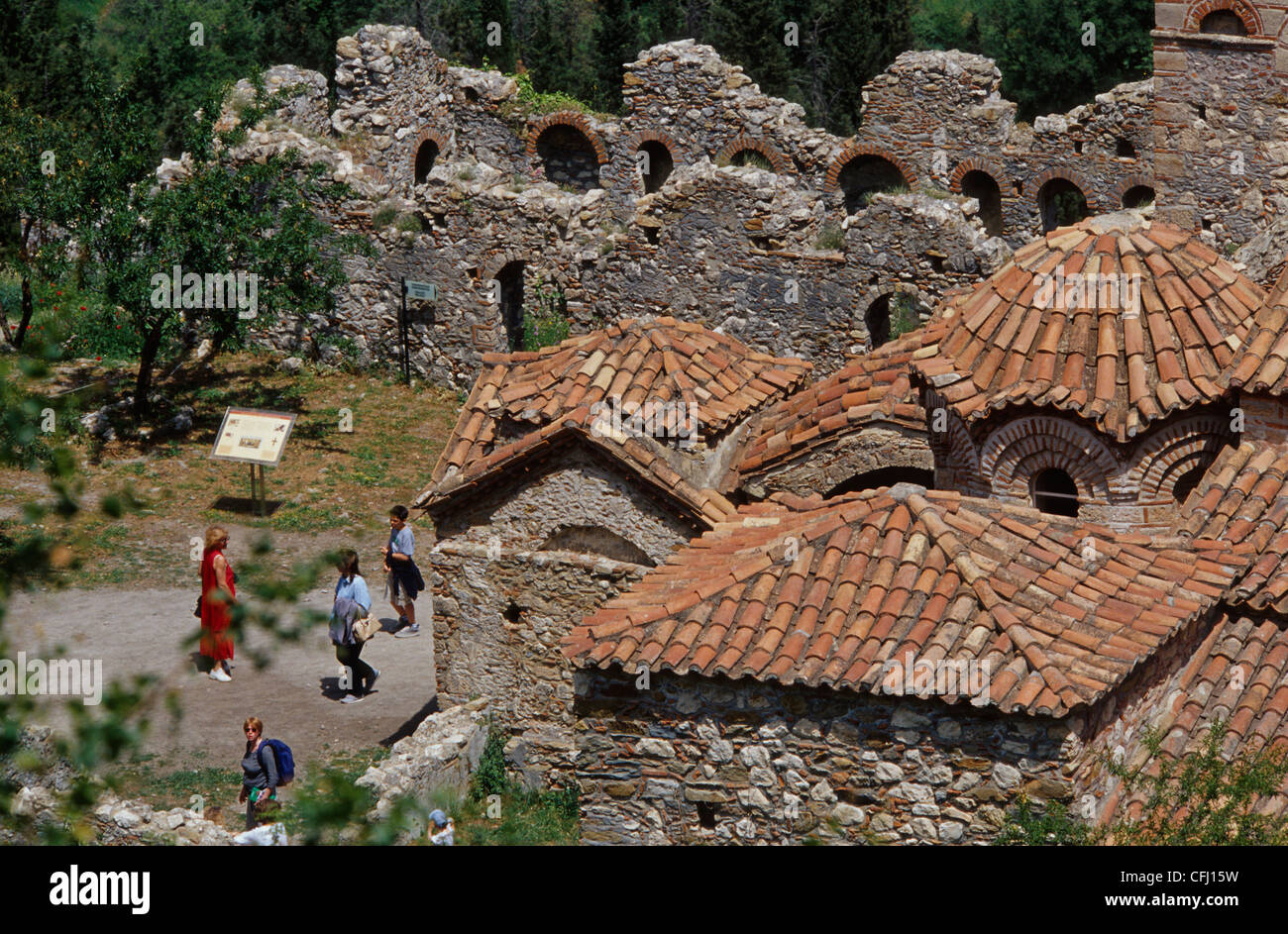 The Ruined City Mystras Stock Photo