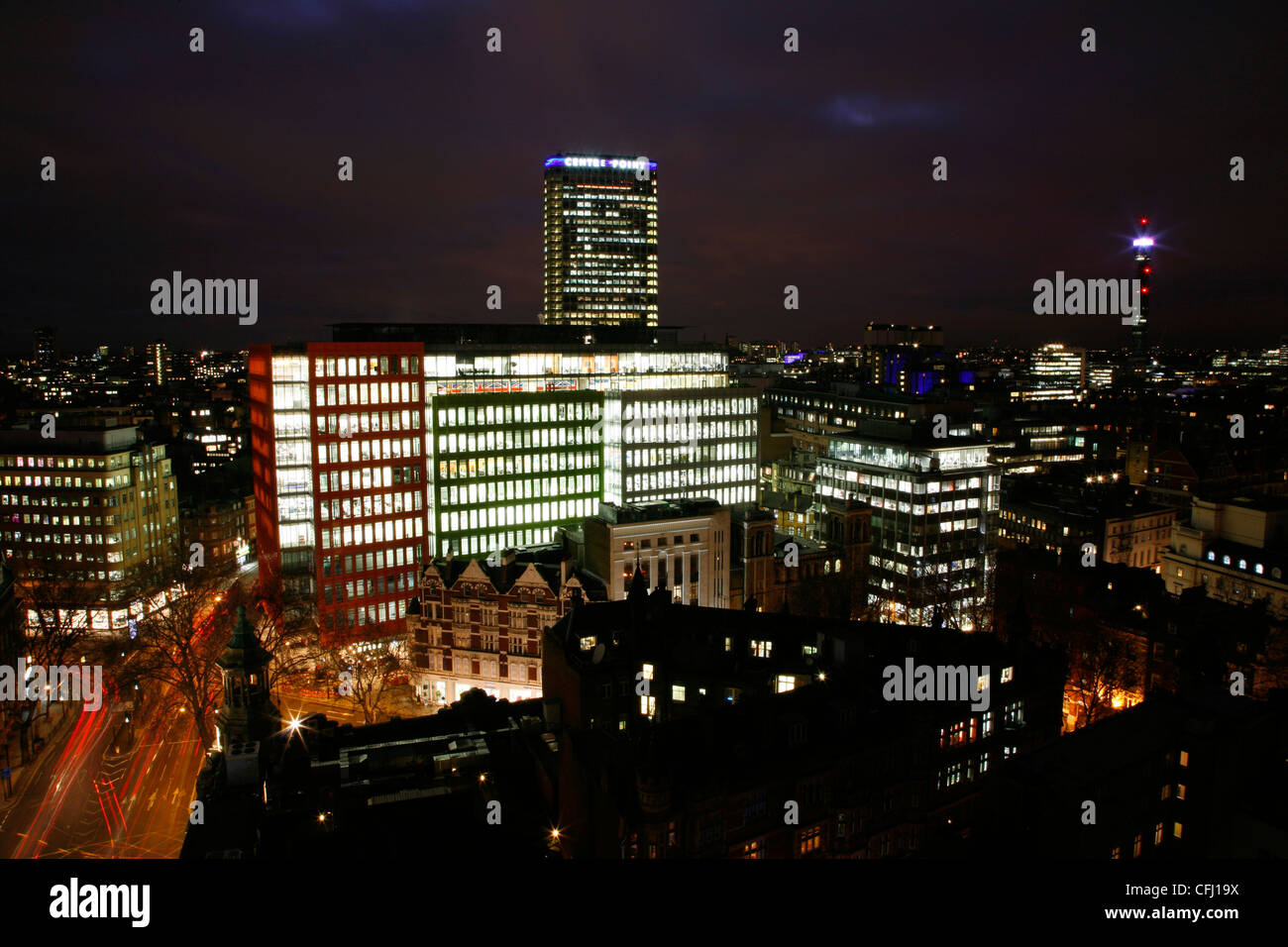 Skyline view of Central St Giles development, Centre Point and Telecom ...