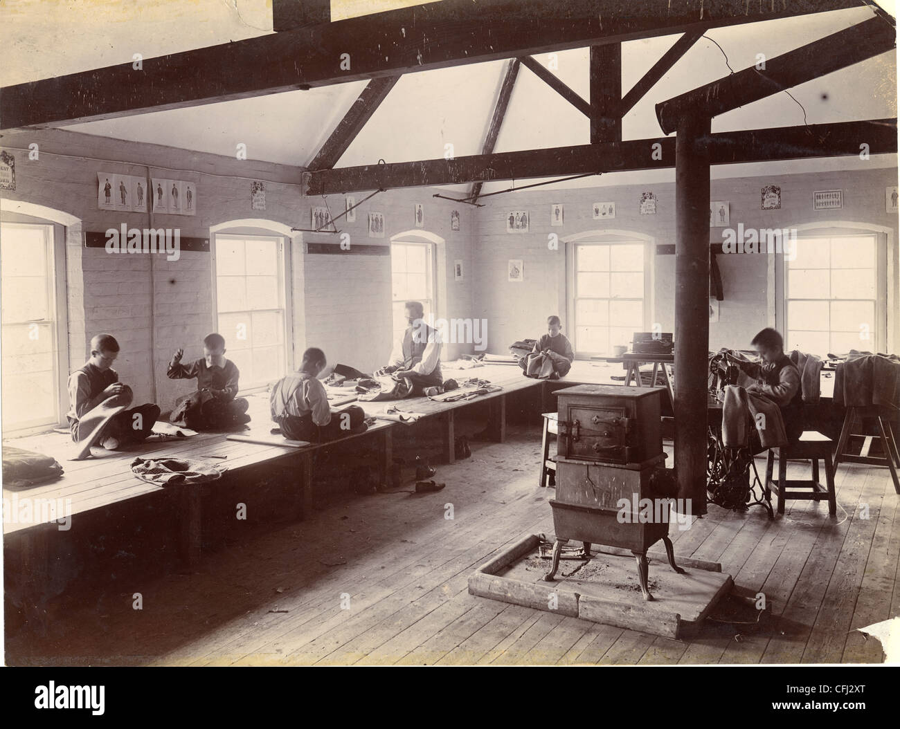 Tailors Shop, Cottage Homes, Amos Lane, Wednesfield, c 1900 Stock Photo