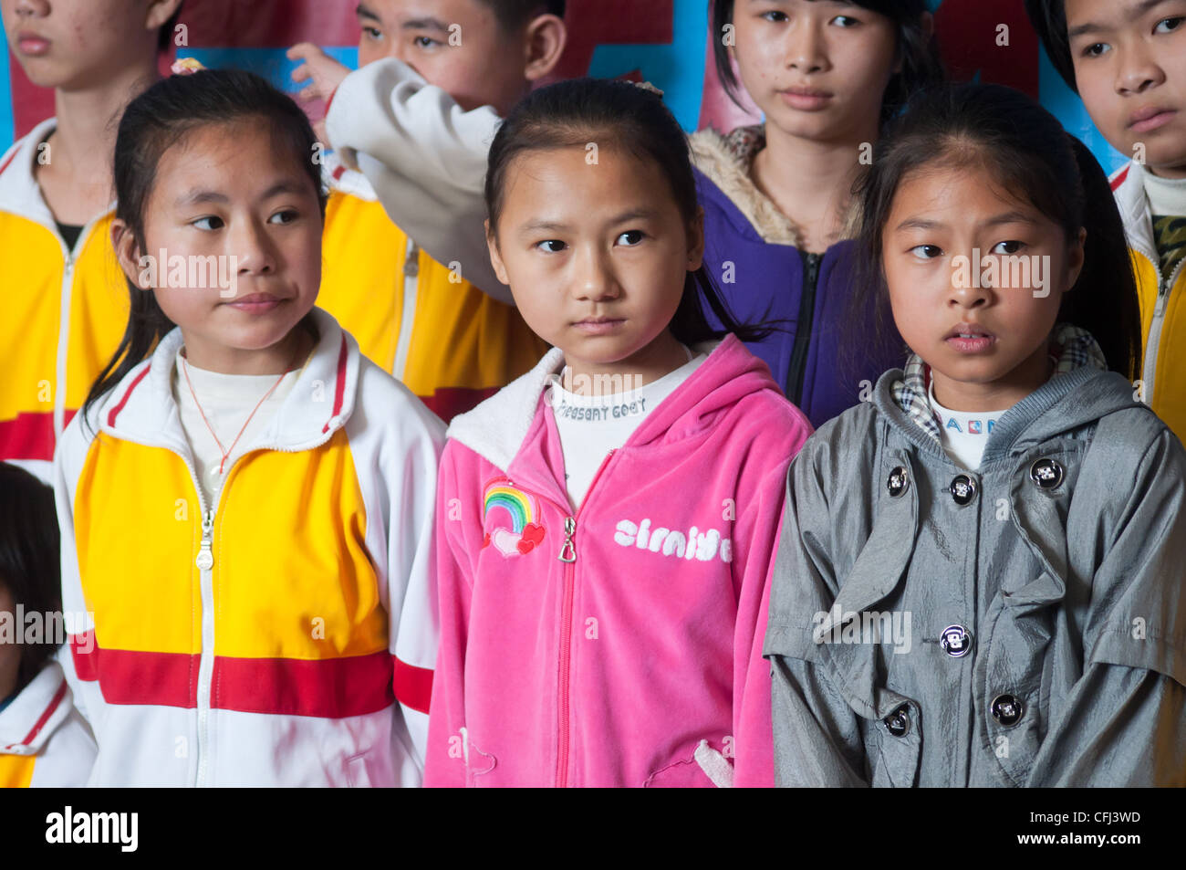 Elementary school students Stock Photo