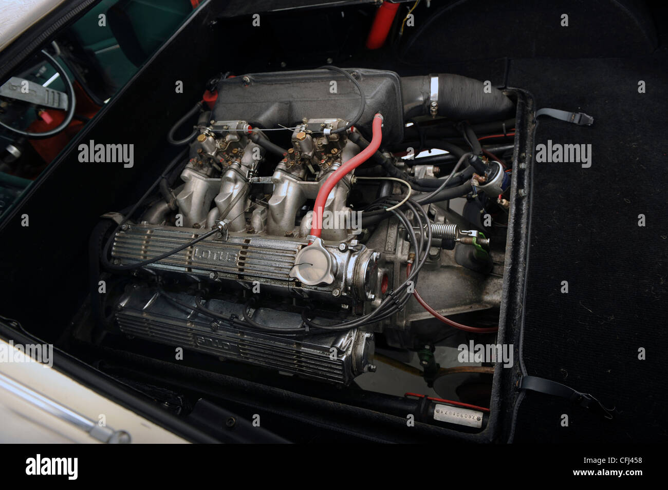 1977 Lotus Esprit engine from the James Bond film The Spy Who Loved Me Stock Photo