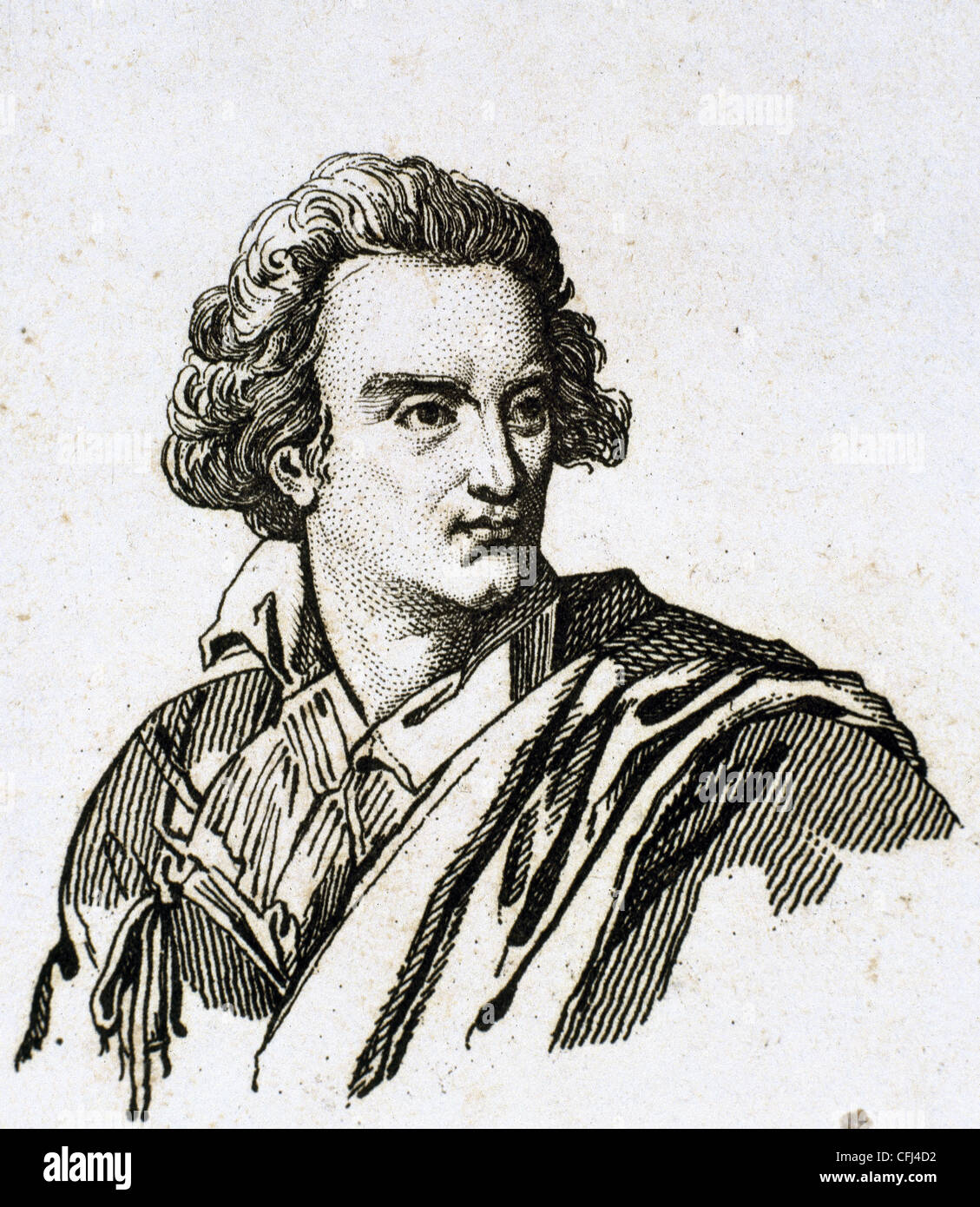 Vittorio Alfieri (1749-1803). Italian dramatist. Engraving. Stock Photo
