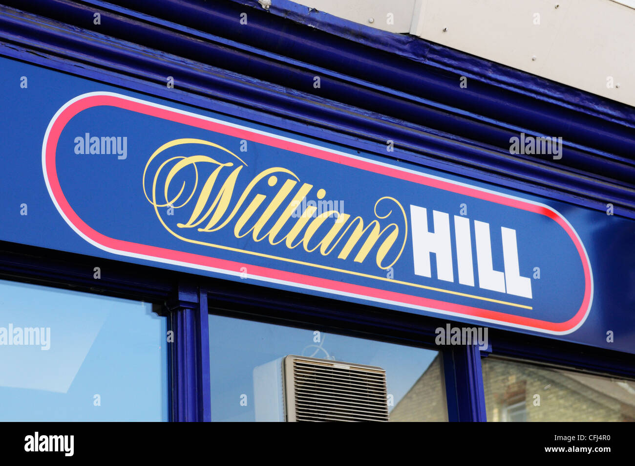 William Hill Bookmakers Sign, Cambridge, England, UK Stock Photo